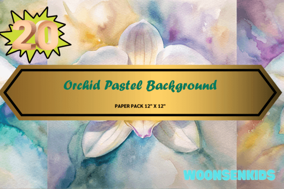 Download New Orchid Pastel Background Watercolor Png Kdp Digital Paper - Premium Bundle