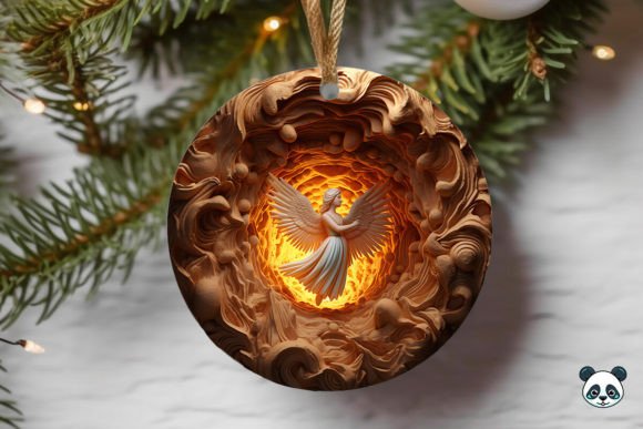 Download Gold Angel 3D Christmas Ornament - Premium Resources