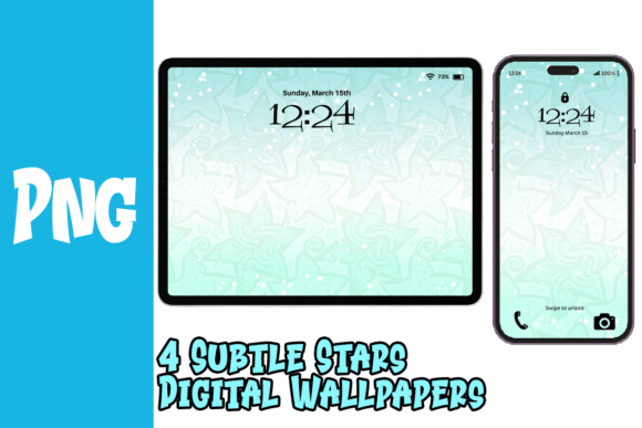 Download Teal Stars Cell &amp; Tablet Wallpaper - Premium Resources